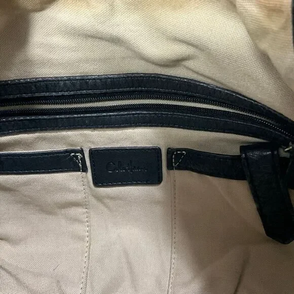 COLE HAAN Black Leather Hobo Shoulder Bag - Picture 6 of 9